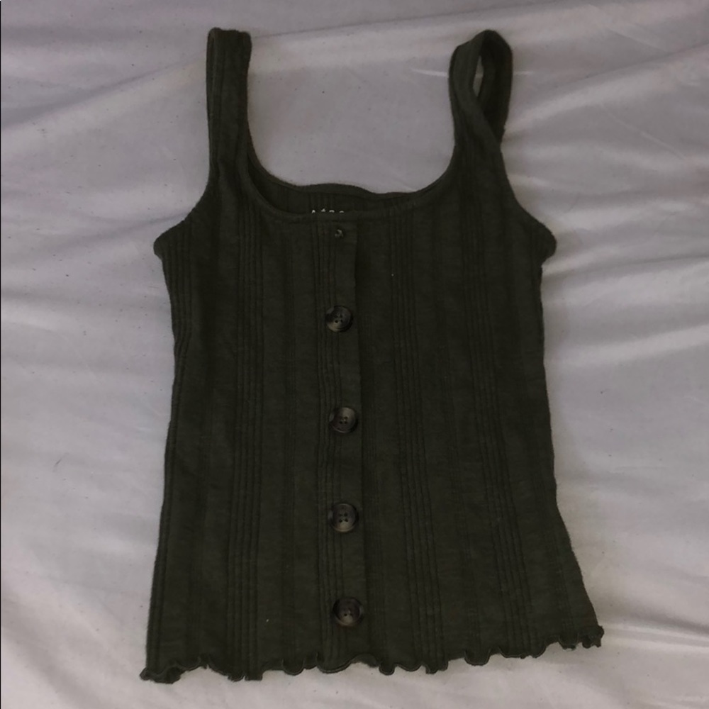 Olive green tank top